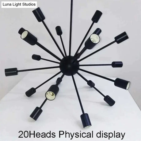 Vintage Industrial Pendant Light 12/16/18/20 Head Sputnik Lamp