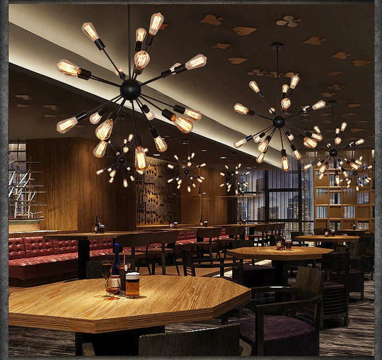 Vintage Industrial Pendant Light 12/16/18/20 Head Sputnik Lamp