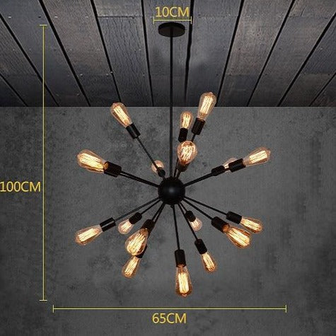 Vintage Industrial Pendant Light 12/16/18/20 Head Sputnik Lamp