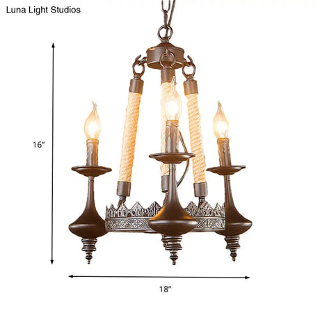 Vintage Industrial Pendant Light With Exposed Bulbs - 3/6 Heads Metal Ceiling Fixture For Living