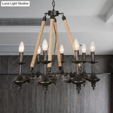 Vintage Industrial Pendant Light With Exposed Bulbs - 3/6 Heads Metal Ceiling Fixture For Living