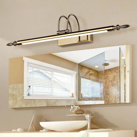 Vintage Led Rotatable Tube Wall Light For Bath Vanities - Metal Mounted Lighting Bronze / 22 White
