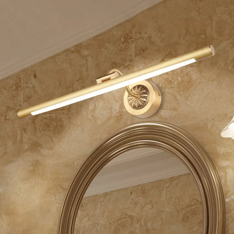 Vintage Led Wall Sconce - Black/Gold Finish Tubular Design Acrylic And Metal 17/22 Diameter
