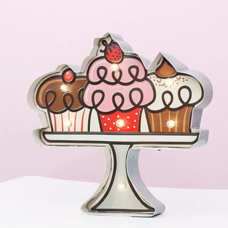 Vintage Led Wall Sconce Light - White/Brown Cake Pink Ice Cream Blue/Red Drinks Night Lamp For