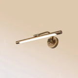 Vintage Metal Led Wall Mount Vanity Mirror Light With Adjustable Tube Brass / 14 Natural
