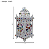 Vintage Metal Nightstand Lamp - White Bedside Lighting For Bedroom