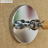 Vintage Orb Wall Light Fixture With Clear Glass Sconce In Chrome For Bathroom - 8/4/6 Wide Wooden