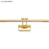 Vintage Rotatable Tubular Vanity Wall Sconce - Metal Led Mount Lighting