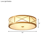Vintage Scalloped Frosted Glass Flush Mount Light With Brass Finish - 3 Lights For Bedroom Ceiling