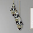 Vintage-Style Bell Caged Pendant Ceiling Light: Black Metal With Crystal Accent - Elegant Dining