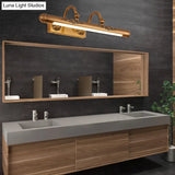 Vintage-Style Carved Vanity Light With Golden Led Tube Shade - Perfect For Bathroom Walls