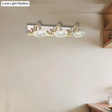 Vintage Style Crystal Vanity Wall Lamp In Gold Finish With 2/3/4 Clear Heads 13/18 Wide