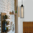 Vintage Style Metal Pendant Light With Cage Shade - Indoor Hanging Ceiling 1 Head Black Finish