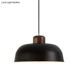 Vintage Style Metallic Pendant Lamp For Dining Table Ceiling With 12’/15’ W Bowl Shade 1 Light