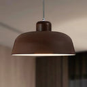 Vintage Style Metallic Pendant Lamp For Dining Table Ceiling With 12’/15’ W Bowl Shade 1 Light