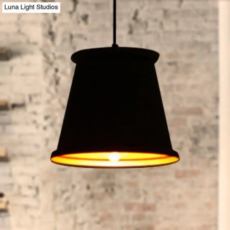 Vintage Style Pendant Light With Metal Shade | 1 Bulb Suspension Lighting For Dining Room In