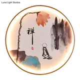 Vintage Zen/Hills Aluminum Wall Sconce With Led Lighting For Restaurants