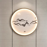 Vintage Zen/Hills Aluminum Wall Sconce With Led Lighting For Restaurants Black / A