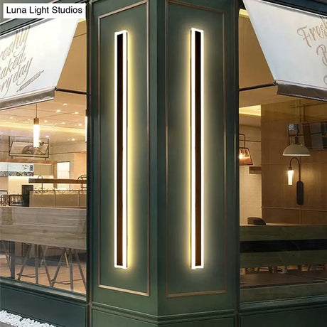Waterproof Outdoor Lighting Tall Led Wall Lamp Ip65 Aluminum Dimmable Light Garden Porch Sconce