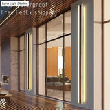 Waterproof Outdoor Wall Lamp Led Long Aluminum Light Garden Villa Porch Sconce Lamps