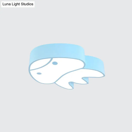 Whimsical Jellyfish Flush Ceiling Light For Kids’ Bedchamber - Led Acrylic Mount Lighting In