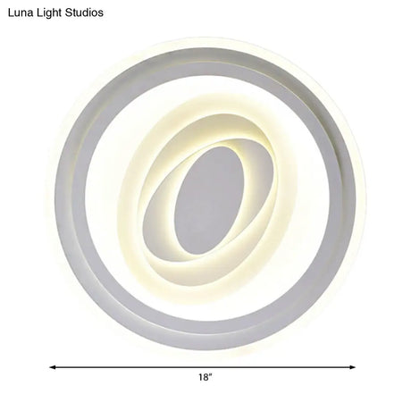 White Acrylic Led Ceiling Lamp For Living Room & Bedroom