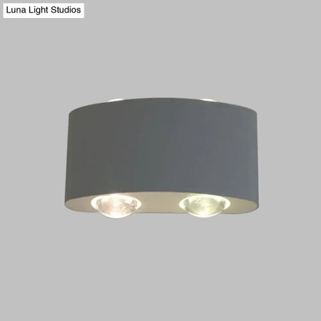 White Aluminum Led Wall-Mount Bedside Sconce For Bedroom With White/Warm Light