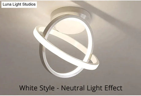 White/Black Color Ceiling Light Modern Led Corridor Lamp For Living Room Round Square Lighting Home