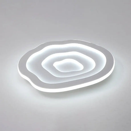 White Flower Led Flush Mount Ceiling Light With Minimalist Acrylic Design