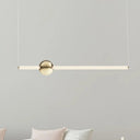 White/Gold Glass Chandelier Lamp - Modernist Design Led Ceiling Pendant Light With