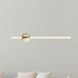 White/Gold Glass Chandelier Lamp - Modernist Design Led Ceiling Pendant Light With