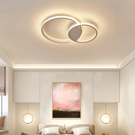 White Light Circular Flush Mount Led Ceiling Fixture (14’/19’/21.5’) For Hallways And