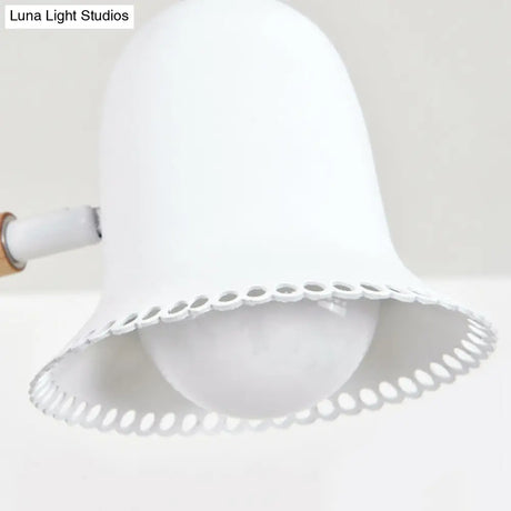 White Nordic Ceiling Pendant Wood Chandelier For Stylish Living Room Décor