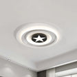 White Star Flushmount Cartoon Acrylic Led Ceiling Light In Warm/White / Warm