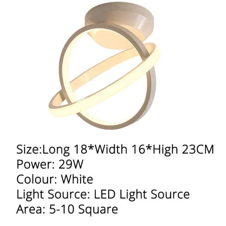 White/Black Color Ceiling Light Modern Led Corridor Lamp For Living Room Round Square Lighting Home