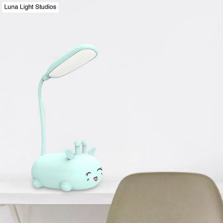 Zoey - Sika Cartoon Deer Desk Lamp Plastic Kid Room Led Night Light With Flexible Arm In